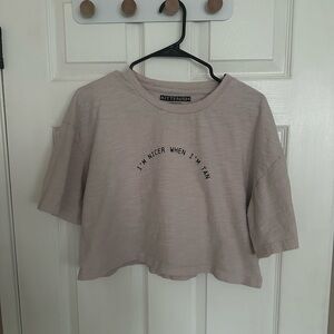 Kittenish I’m nicer when I’m tan cropped tee